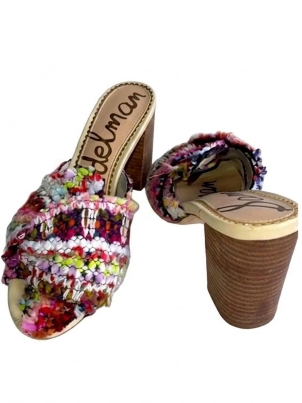 Sam Edelman Oda Slide Tweed Multi Print Heel